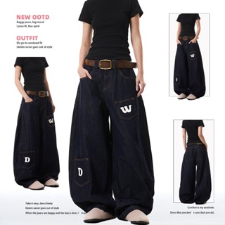 AceMenกางเกงยีนส์ผู้ชาย กางเกงยีนขากว้าง เท่ๆเข้ากับทุกแนว ส…