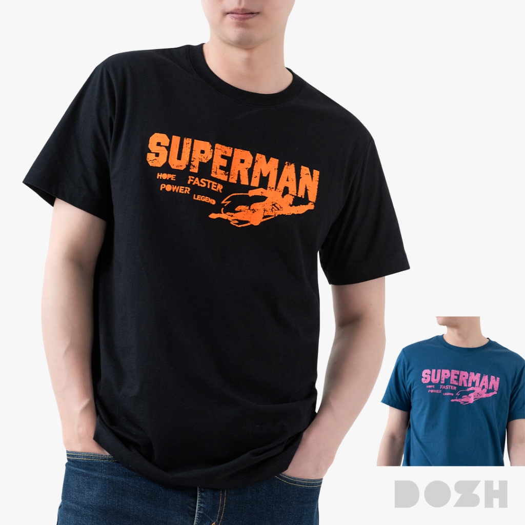 DOSH MEN'S T-SHIRTS SUPERMAN เสื้อยืดคอกลมผู้ชาย 2สี (ดำ-น้ำเงิน) DSMT5211 (XS-2XL)