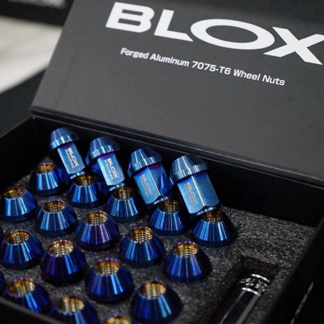 น็อตล้อ BLOX Racing Stainless แท้ สีอโนไดร์ ไม่เป็นสนิม สแตนเลส เกลียว 1.5 1.25 M12 M14 wheel lugnut นอตล้อ น้อต honda