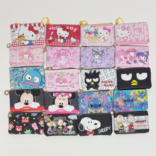 กระเป๋าเหรียญ กระเป๋าใส่บัตร หนัง PU ลายการ์ตูน 11x7 cm