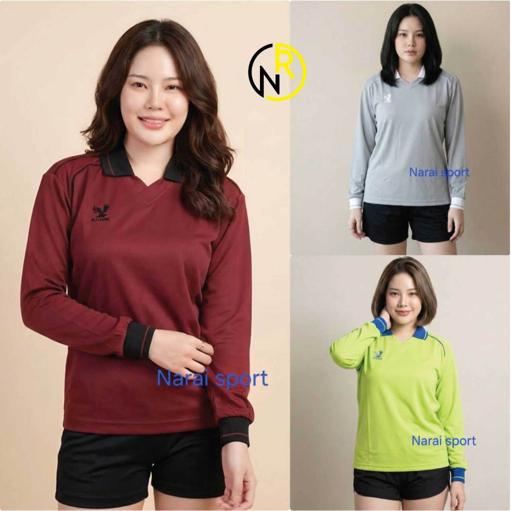 ***ของแท้ส่งไว*** เสื้อกีฬาแขนยาว เสือฟุตบอลแขนยาว ใส่ได้ทั้งชายหญิง A973 FLYHWAK เทียบจากตารางไซด์ก่อนสั่งนะคะ