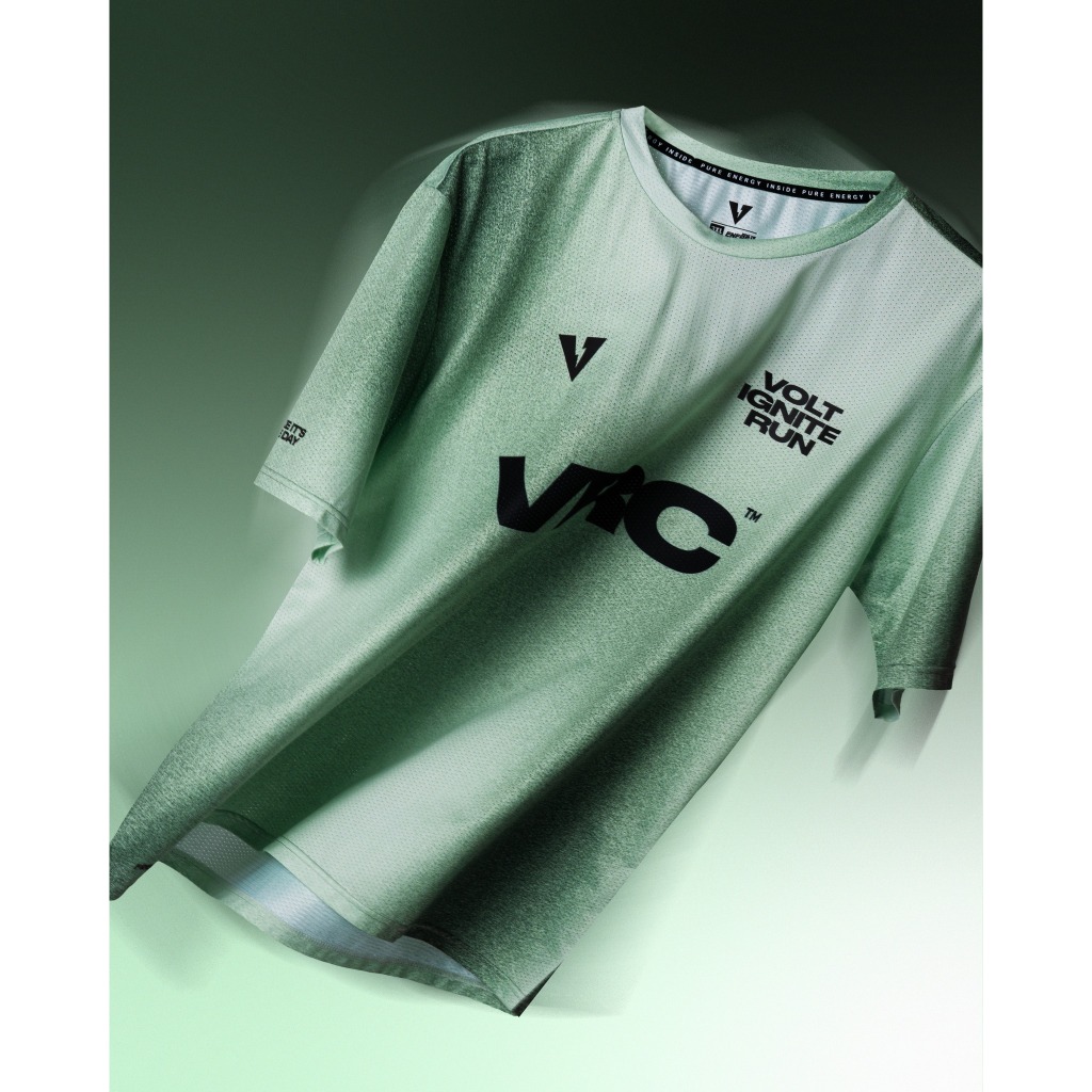 VOLT RUNNING x ARK เสื้อวิ่งแขนสั้น รุ่น Acce 004 Running Club สีเขียว