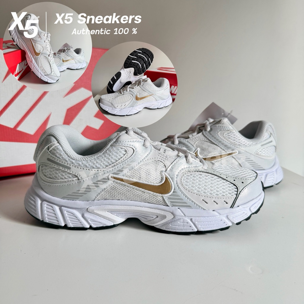 Nike ของแท้ 100% V5 RNR(GS) สีขาวทอง