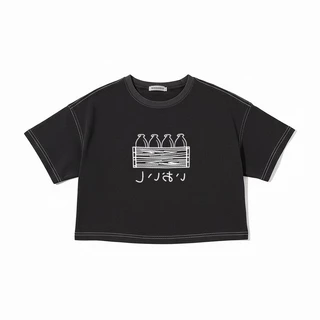 เสื้อครอปผู้หญิงน่ารัก oversize เสื้อผ้าสาวอวบแฟชั่นฤดูร้อนใหม่ เสื้อยืดวินเทจผู้หญิงกําลังฮิตใหม่ล่าสุด ผ้าใส่สบายคุ
