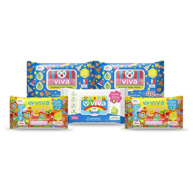 ViVa แพคแฮปปี้วีว่า แพ็ค 5 ห่อ ทิชชู่เปียก #อ่านไม่เอาท์