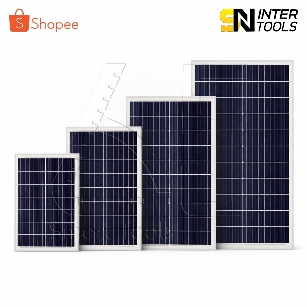 [ลดพิเศษ] BLUETECH แผงโซล่าเซลล์ 6V สายยาว พร้อมขาตั้ง PolyCrystalline สำหรับ ไฟโซล่าเซลล์ Solar Pan