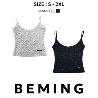 Bemingtop1125(S-2XL)-BMG Hana Top - สายเดี่ยวลูกไม้ที่หยิบมา…