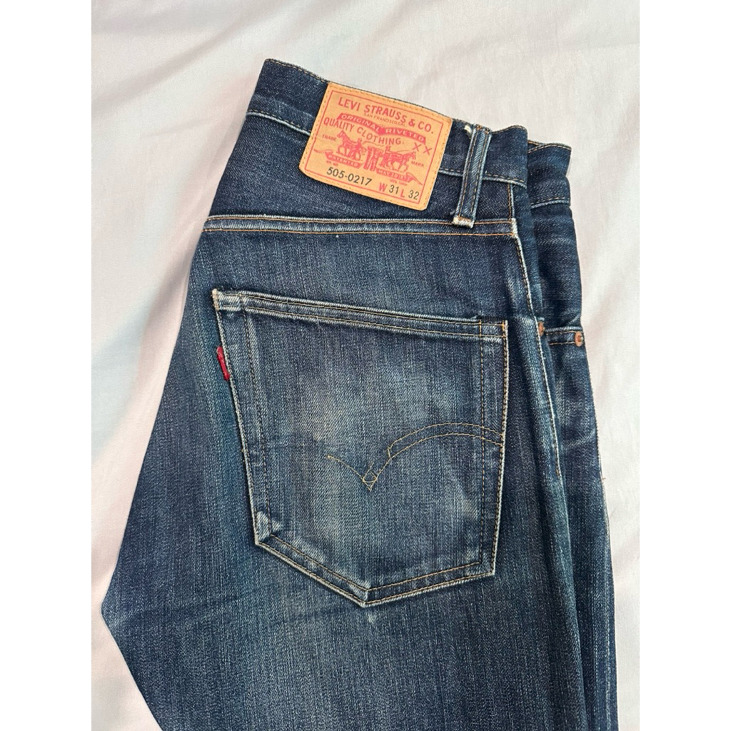 [Used] Levi’s Vintage Clothing (LVC) 505-0217 W31 L32 Made in Turkey มีตำหนิเป้าขาด