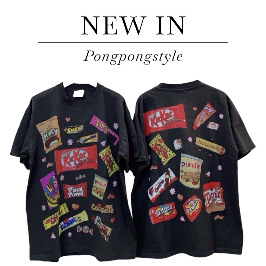KITKAT เสื้อยืดโอเวอร์ไซส์ ผ้าฟอก Unisex งานผ้าCotton100  งานใหม่ ทำเก่า สกรีนลายหน้าหลัง ใส่ได้ทั้งผู้หญิงผู้ชาย