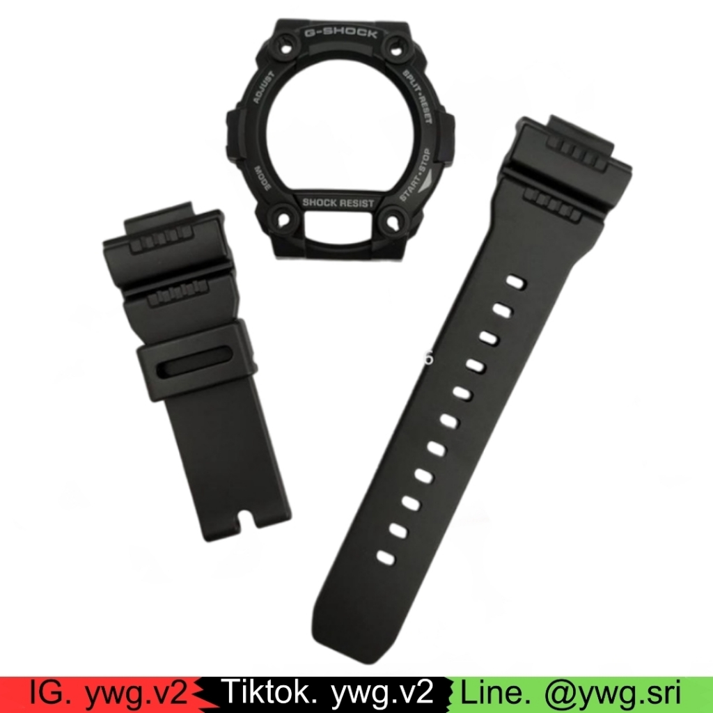 กรอบสาย G-SHOCK แท้ สีดำด้าน ฟอนต์เทา ใส่ได้กับรุ่น G-7900 ,GW-7900 ,GR-7900 สายนาฬิกาข้อมือ สินค้าค