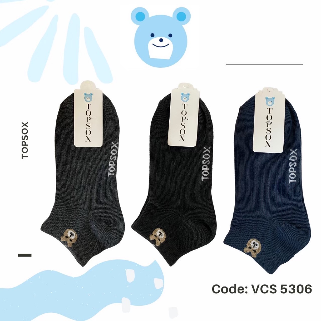 ถุงเท้าข้อสั้นตาตุ่มลายแฟชั่นTopsox12คู่ต่อ 1ลาย