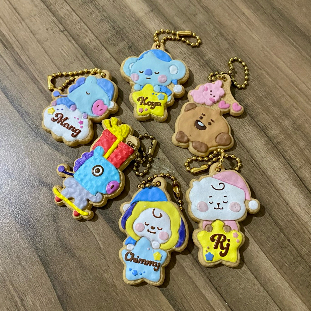 พวงกุญแจคุ้กกี้ BT21🍪มีปั๊มแท้💯