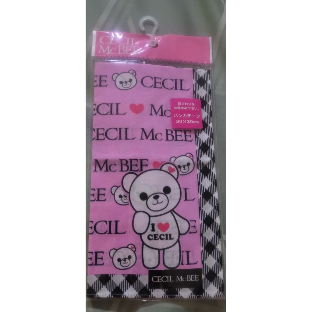 ผ้าเช็ดหน้า CECIL McBEE ของแท้ นำเข้าจากญี่ปุ่น 100%