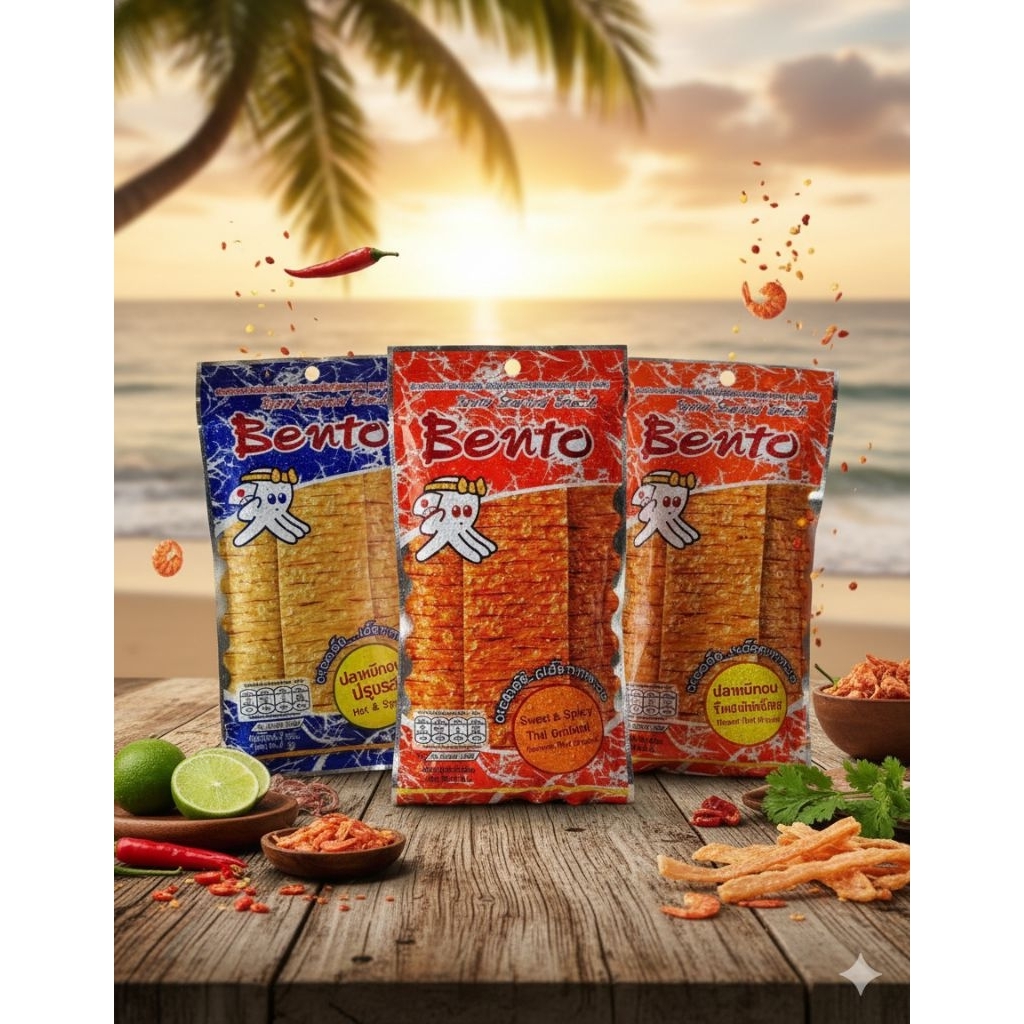 เบนโตะ Bento ปลาหมึกอบทรงเครื่อง 4g. อร่อย เด็ด เผ็ดจากทะเล 🐙