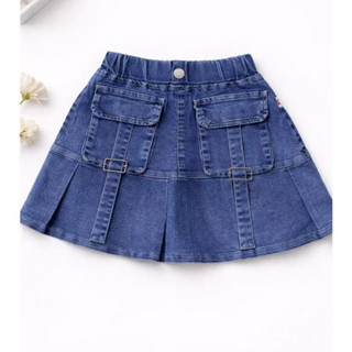 page kids กระโปรงยีนส์เด็กผู้หญิง 3-8 ปี｜ผ้ายีนส์นุ่ม เอวยาง…