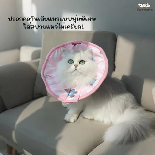 ปลอกคอกันเลียสัตว์เลี้ยงลายน่ารัก คอลล่าร์ รุ่นผ้านิ่ม (Collar) ปลอกคอแมว/หมา ป้องกันเลียแผล หลังผ่าตัด ฉีดวัคซีน