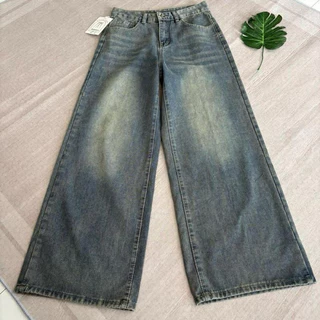jeans กางเกงยีนส์ขากระบอกใหญ่ baggy jeans พร้อมส่งจากไทย เลือกความยาวได้(XS-5XL)