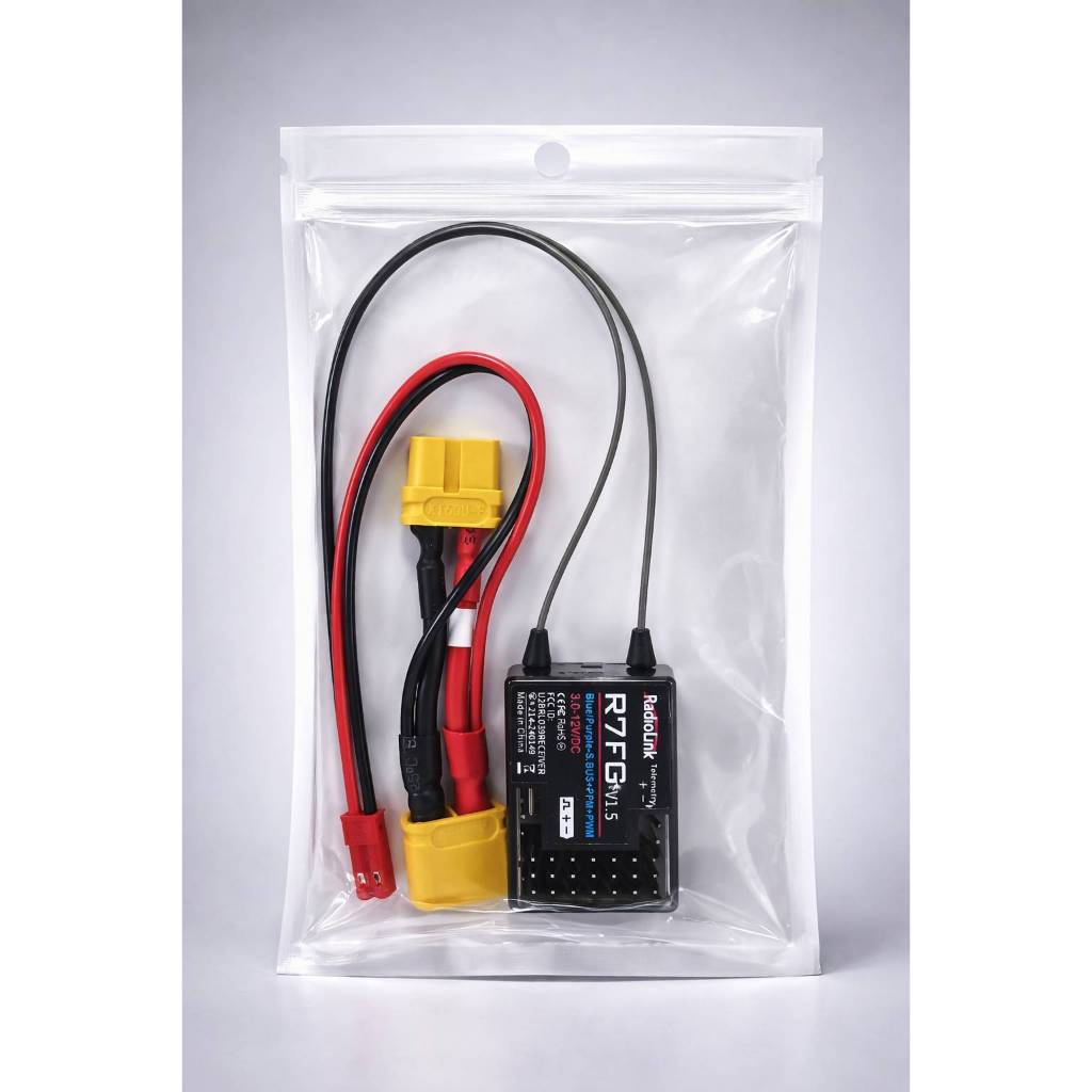 รีซีฟเวอร์ RadioLink R7FG 7-Channels Gyro Receiver ใช้กับ RC6GS