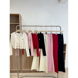 6526 เซต3 ชิ้น ป้ายSIWA เสื้อสายเดี่ยว+เสื้อตัวนอก+กางเกงขาม…