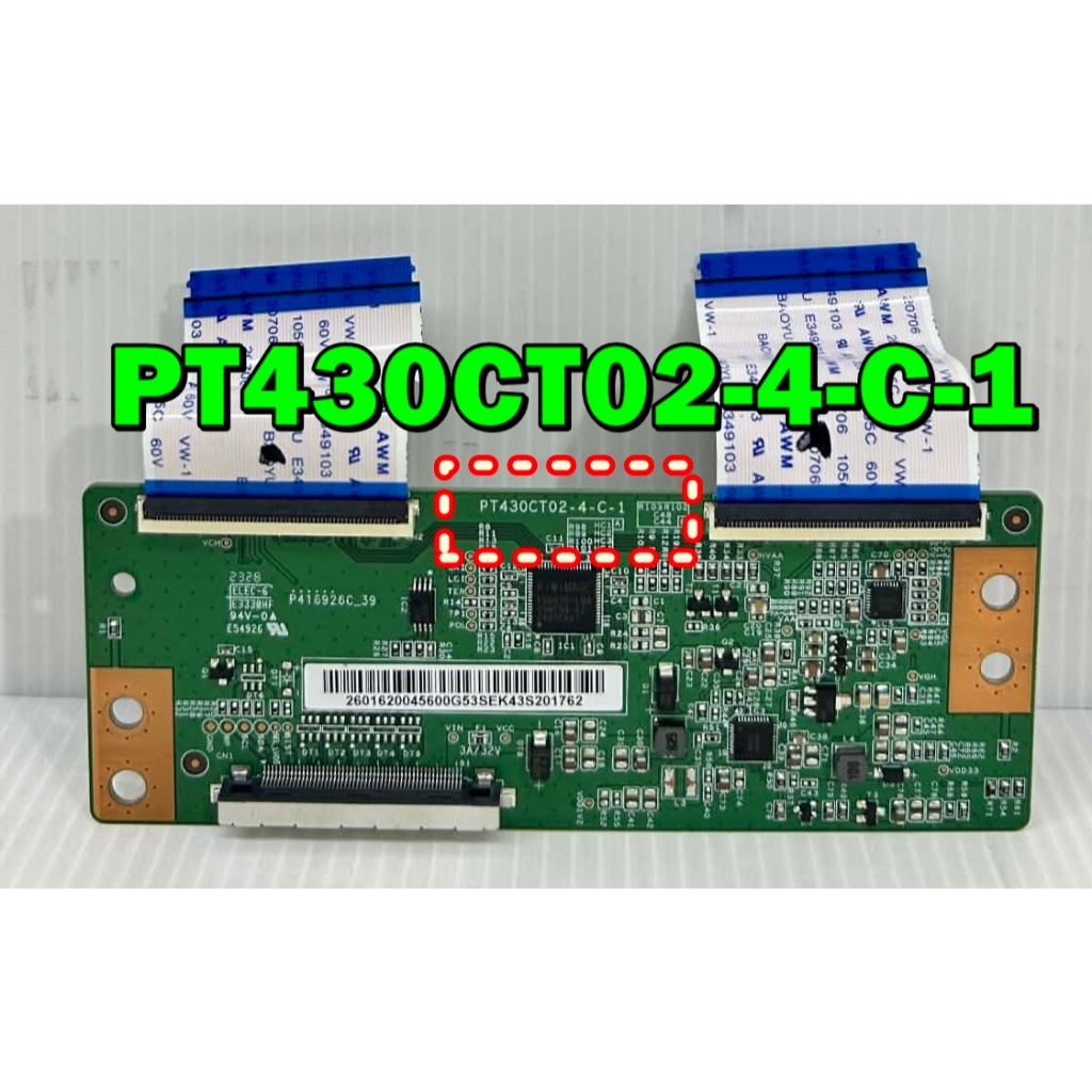 ทีคอน ทีวี HAIER รุ่น H43K6FG Plus พาร์ท PT430CT02-4-C-1 ของถอด มือ2