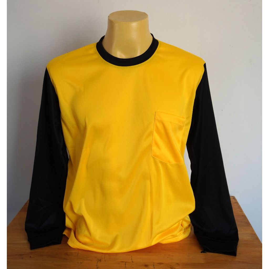 เสื้อคนงานคอกลมแขนดำ ผ้าไมโครโพลีเอสเตอร์ รอบอก 42-46 นิ้ว เสื้อเกษตร เสื้อแรงงาน ราคาส่ง ซื้อเยอะยิ่งถูก รูปที่ 6
