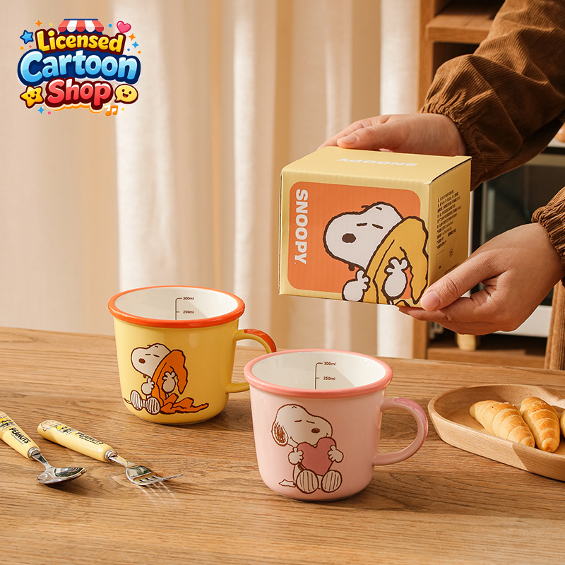 【ของแท้】Snoopy สนูปปี้ แก้วมัคเซรามิก 340ml แก้วกาแฟลายการ์ตูน ลายน่ารัก พร้อมกล่องของขวัญ ของขวัญวันเกิด ส่งฟรี