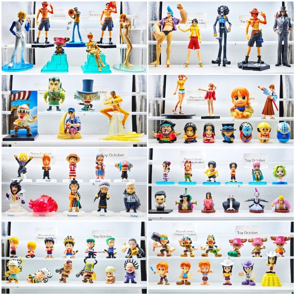 one piece anime figure model gachapon วันพีช อนิเมะ ฟิกเกอร์ โมเดล กาชาปอง พวงกุญแจ สวมนิ้ว ล้มลุก