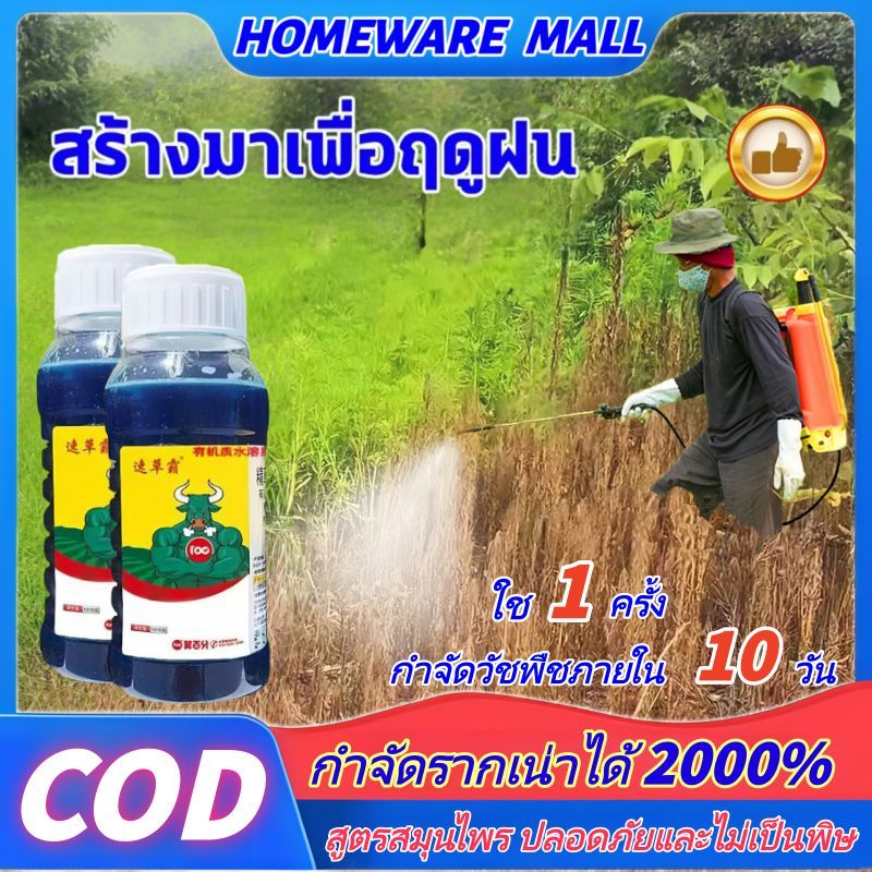 ยาฆ่าหญ้า ฆ่าหญ้า ทำให้รากเน่าและรากตาย ยาฉีดหญ้า ยาค่าหญ้า 1คืนกำจัดวัชพืช ถั่วลิสงน้ำ ฮิวมูลัส หญ้าเอ็นวัว มุง ฯลฯ