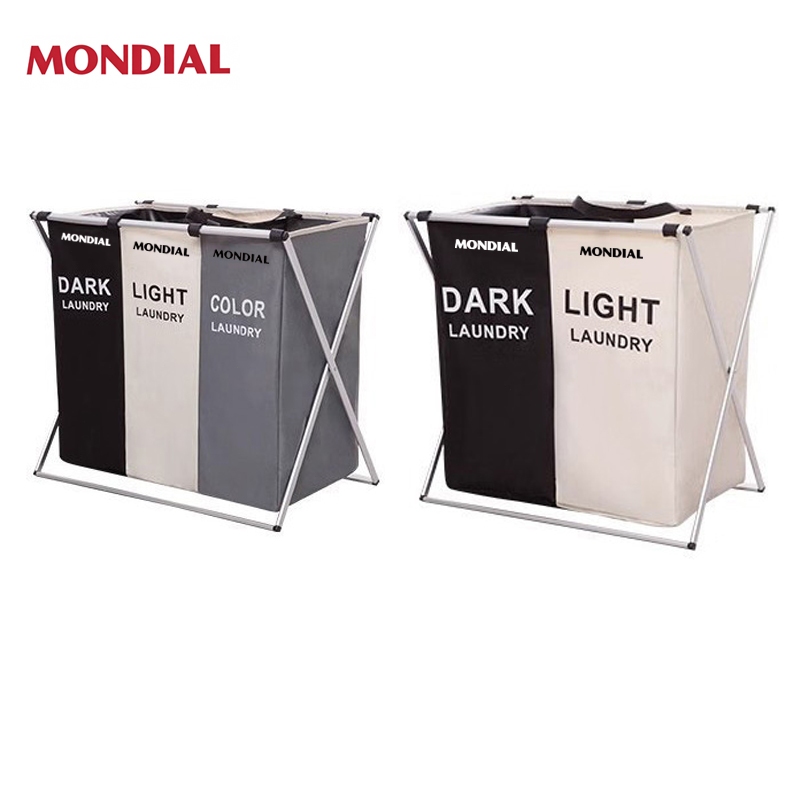 Mondial ตะกร้าผ้าใบใหญ่ จัดเก็บได้เยอะ ผลิตจากผ้าอ็อกซ์ฟอร์ดกันน้ำ พับเก็บได้  ไม่เปลืองพื้นที่