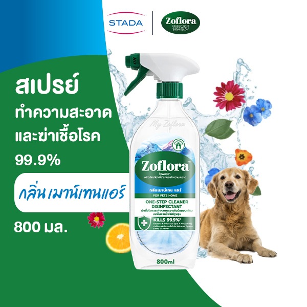 Zoflora โซฟลอรา สเปรย์น้ำยาฆ่าเชื้อ แอนตี้ไวรัสและแบคทีเรีย เซอร์เฟส คลีนเนอร์  กลิ่นเมาน์เทน แอร์ 8