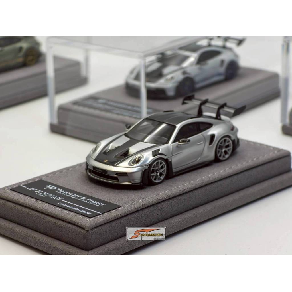 T&P 1/64 Porsche 992 GT3RS Weissach Package GT Silver Metallic