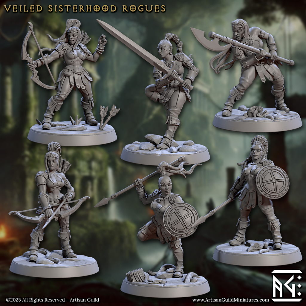 Veiled Sisterhood : Collection : Miniature Resin โมเดลบอร์ดเกม ผลิตตามสั่ง Tabletop DnD - รูปที่ 2