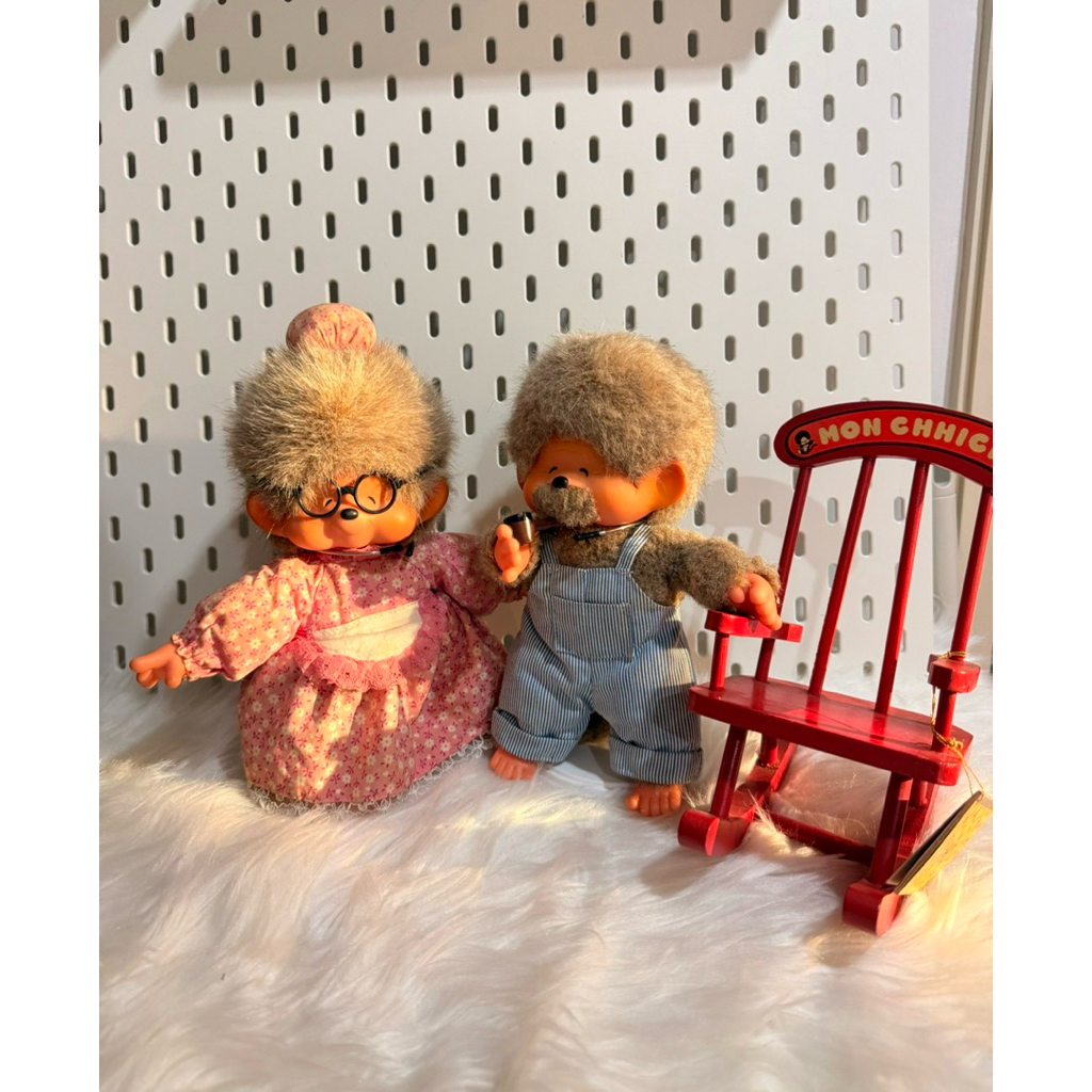 [พร้อมส่ง] ม่อนชิชิ คุณตาคุณยาย Monchhichi grandpa & grandma กล่องแดงงานยุโรป ของแท้ 💯 - รูปที่ 4