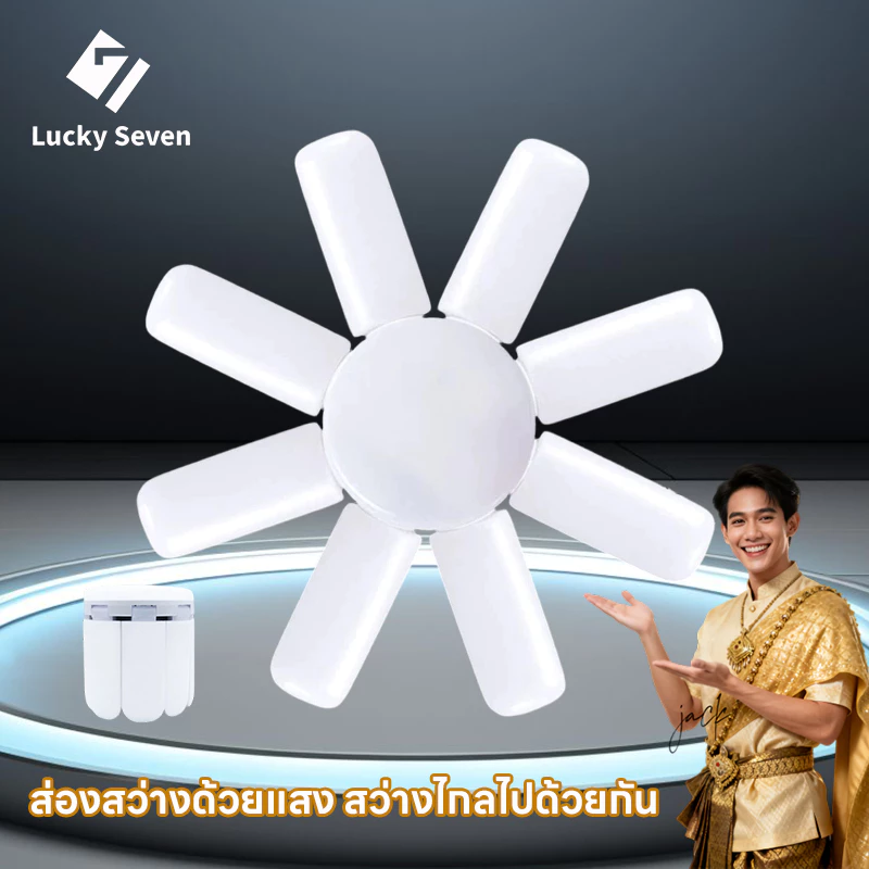 ✨รุ่นใหม่2026✨หลอดไฟใบพัด LED BULB 125W/155W/260W/280W พับเก็บได้ ประหยัดพลังงานไฟ หลอดไฟทรงใบพัด ไฟสีขาว