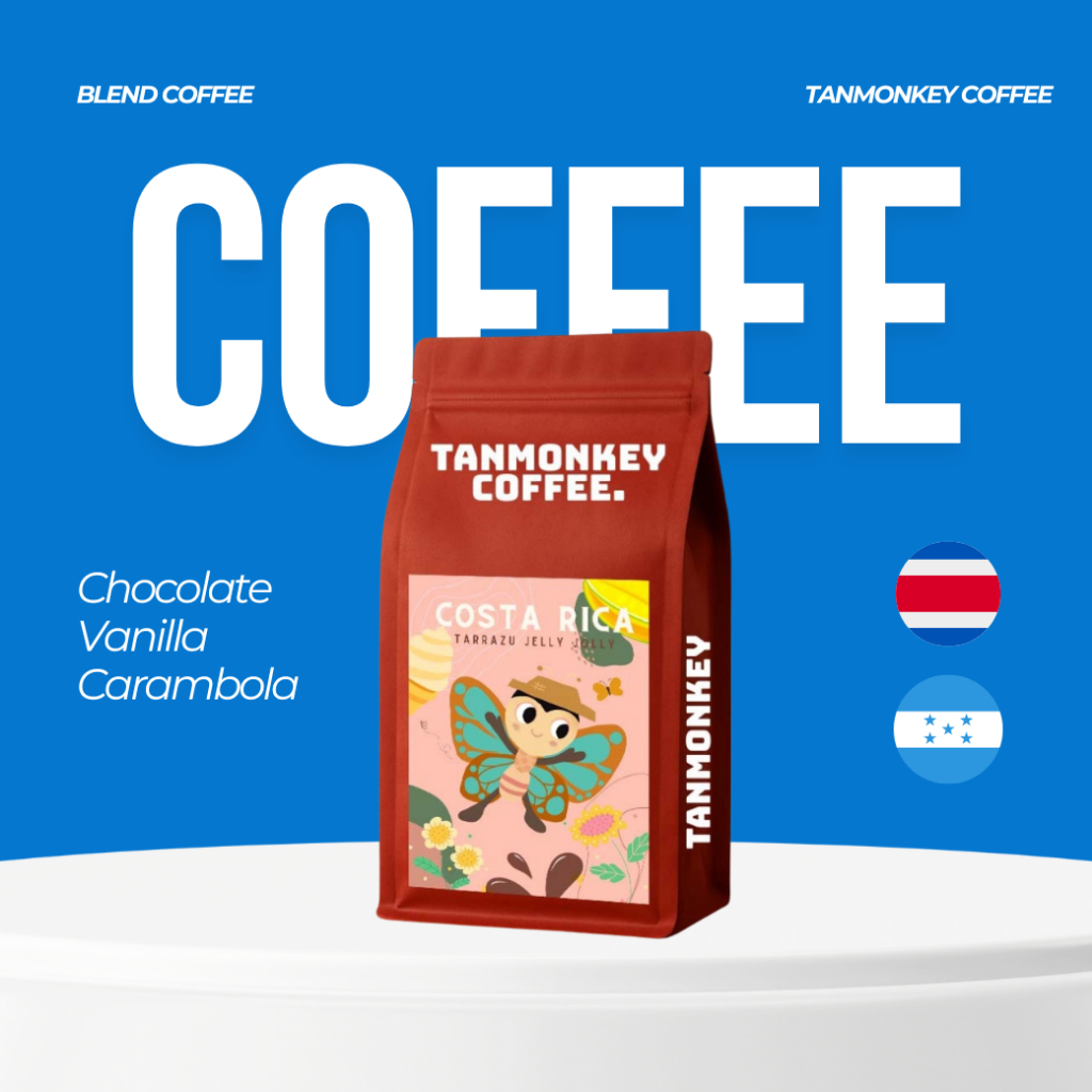 Tanmonkey Coffee เมล็ดกาแฟคั่วCosta Rica Tarrazu Jelly Jolly 200g