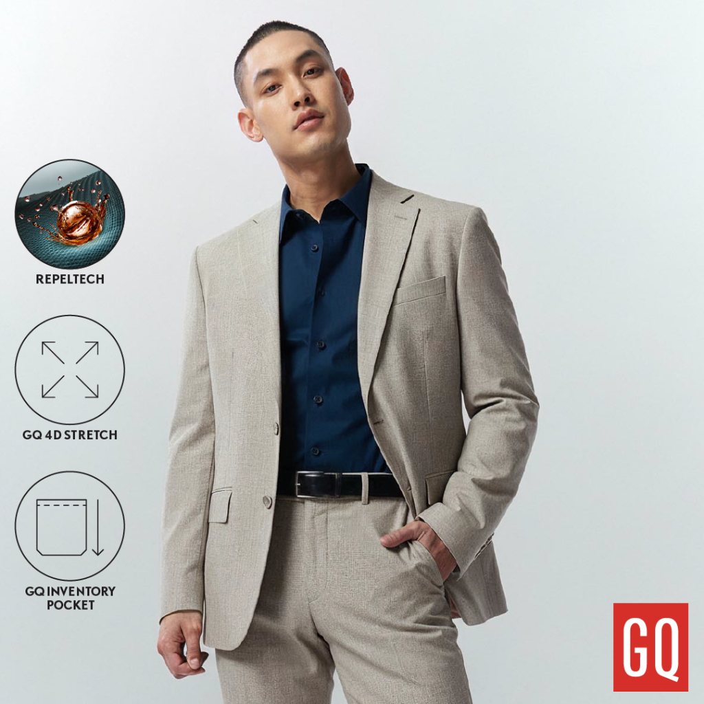 GQ Perfect Blazer™ Slim Fit Collection เบลเซอร์สะท้อนน้ำ ผ้ายืด 4 ทิศ (มี 3 สี)