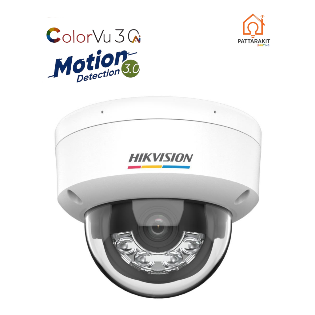 กล้อง HIK (IP-DOME-4M) มีไมค์ / 2.8mm / ColorVu3.0 / DS-2CD1147G3H-LIU(F)