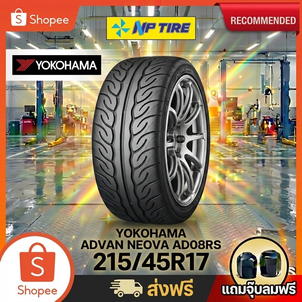 ยาง 215/45R17 YOKOHAMA ADVAN NEOVA AD08RS  ราคาต่อเส้น  ปี 2025