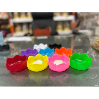 โคมเวียนเทียน เชิงเทียนพลาสติก(มีที่เลื่อนเทียนได้) | สีสุภาพ สวย ทน สำหรับถือเพื่อใช้ในพิธีกรรมทางศาสนา