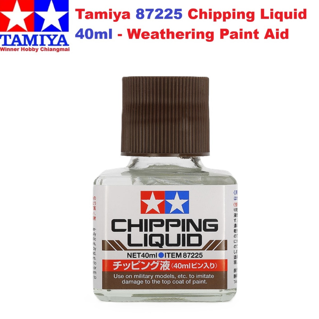 Tamiya 87225 Chipping Liquid (40ml) Weathering Effect Fluid สีถลอก เทคนิคทำสีลอก โมเดลกันดั้ม Gunpla รถถัง เครื่องบิน