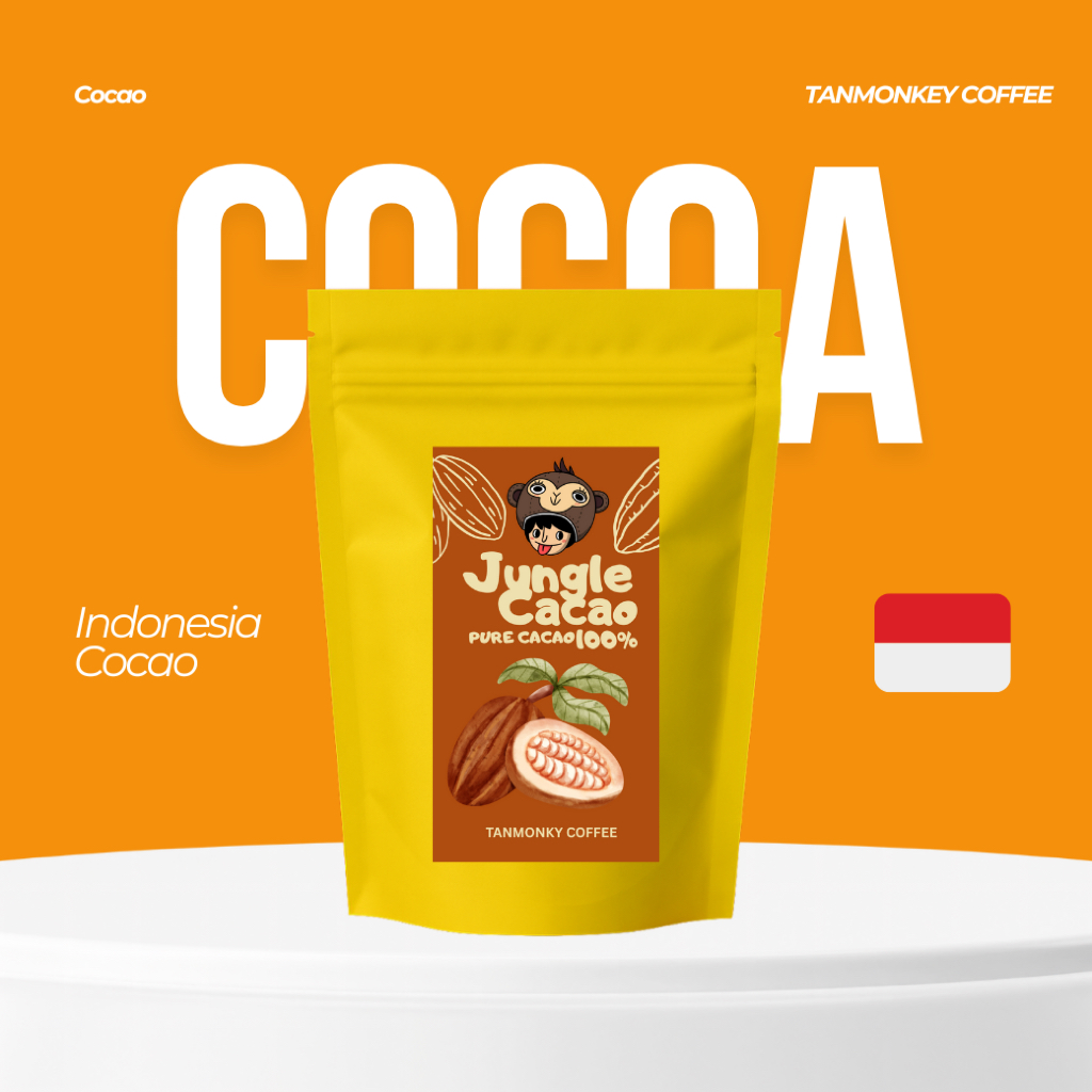 New!!! Tanmonkey Jungle  Pure Cocoa 100%  ผงโกโก้ ขนาด100g
