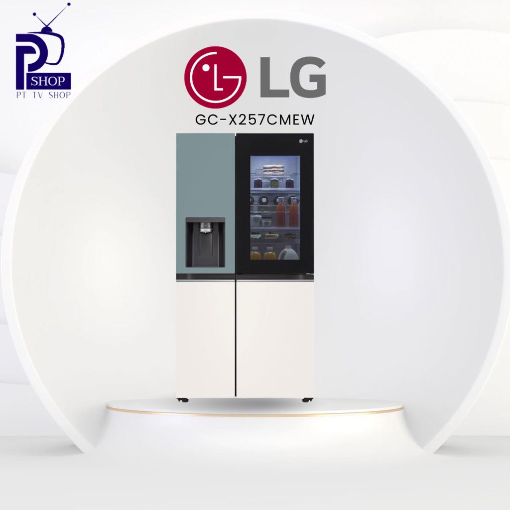 ตู้เย็น Instaview Side by Side 22.4 คิว GC-X257CMEW Smart Inverter Compressor