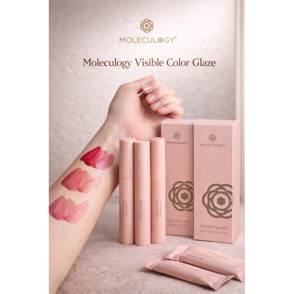 Moleculogy Color Glaze Lip Tint ลิปทินท์เนื้อแก้ว ฉ่ำวาว ติดทน ปากอิ่มฟู