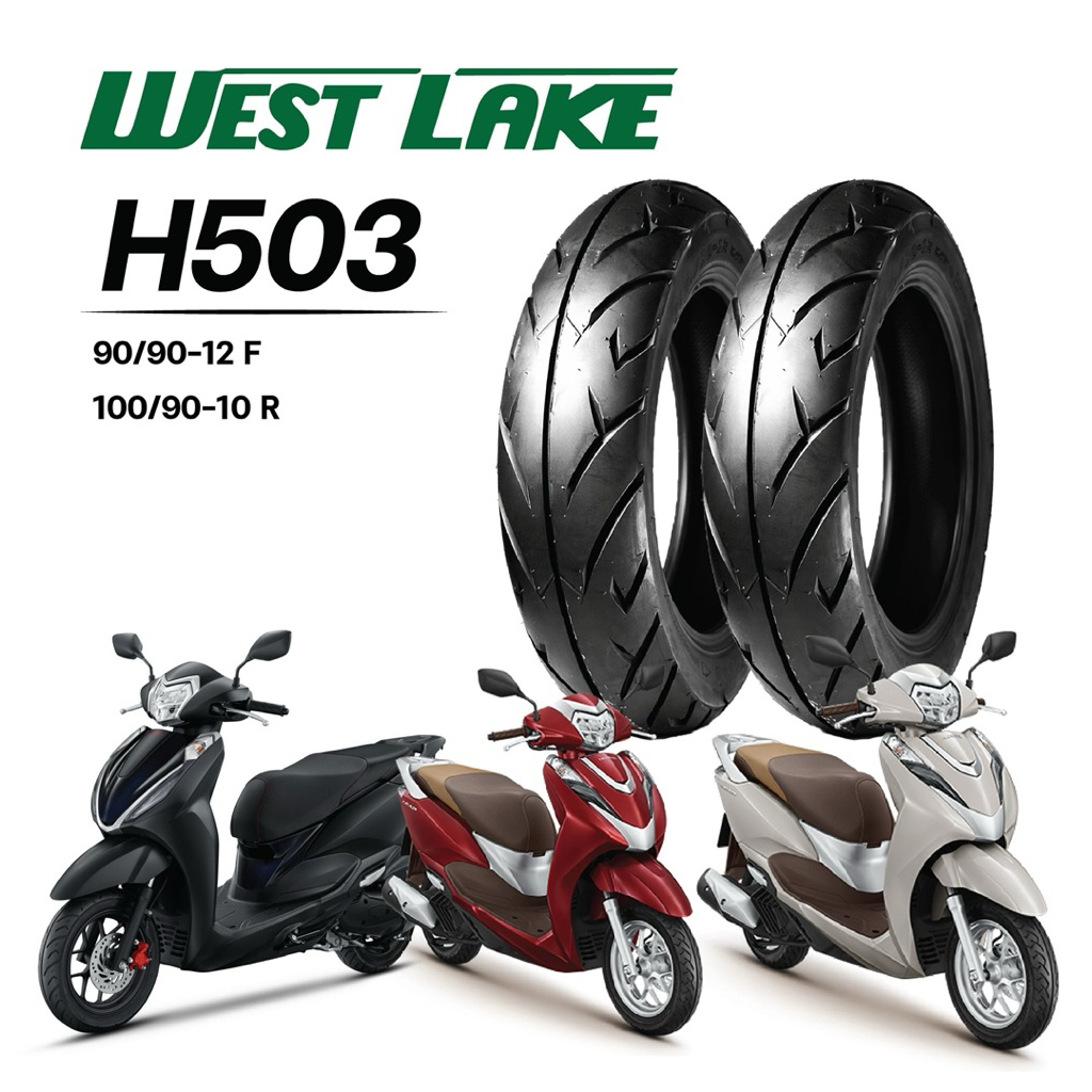 ยางนอก หน้า-หลัง WESTLAKE ยางหน้า 90/90-12 , ยางหลัง 100/90-10 สําหรับ HONDA LEAD 125