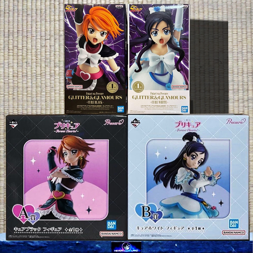BANDAI FIGURE: ICHIBAN KUJI / GLITTER & GLAMOURS  - PRETTY CURE / มหัศจรรย์สาวน้อยพริตตี้เคียว - CURE WHITE / CURE BLACK