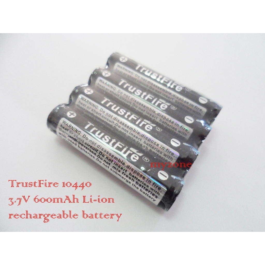 ถ่านชาร์จ TrustFire 14500 / 10440  3.7V Li-ion Lithium