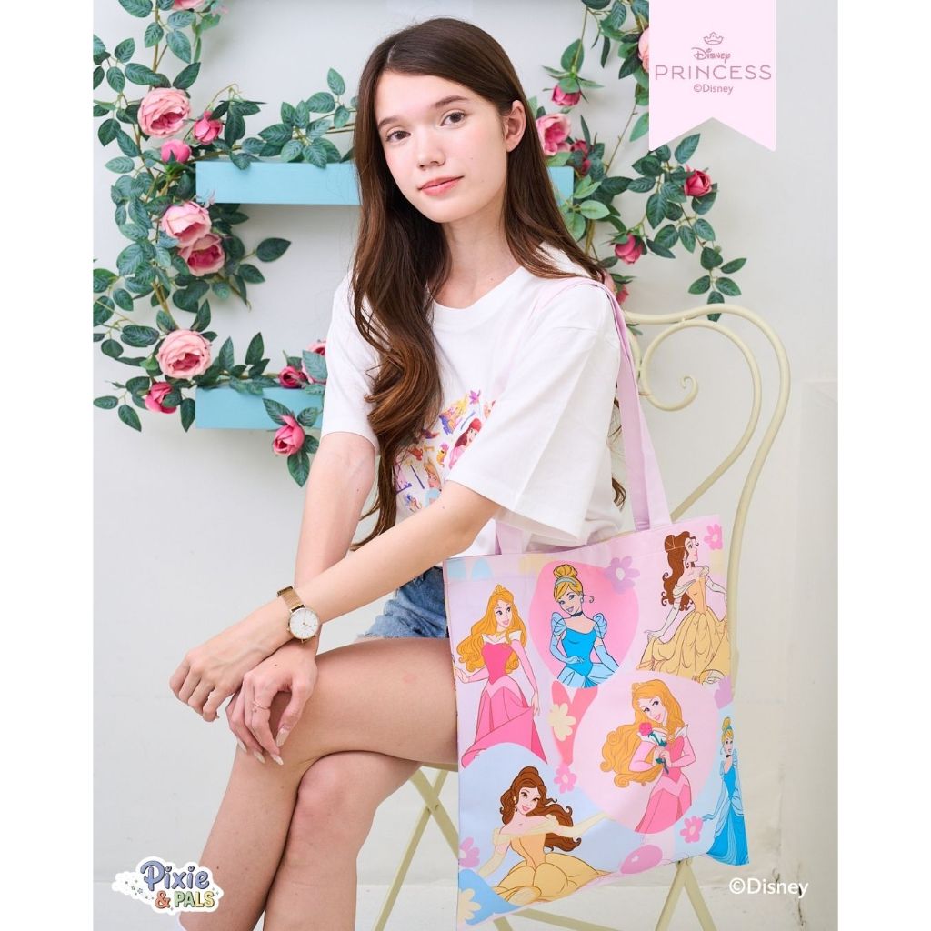 Pixie & Pals - Colorful Princess - Tote กระเป๋าผ้า ลิขสิทธิ์แท้จาก Disney มีให้เลือก 2 ผ้า