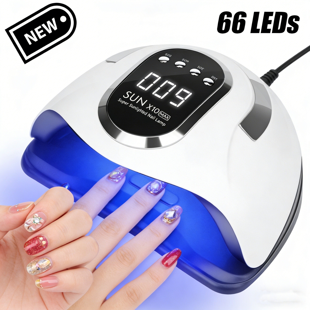 อบแห้ง 10 วินาที เครื่องอบ uv เครื่องอบเล็บเจล 280W 66 LED ตู้อบ uv เครื่องอบuv โคมไฟเล็บแห้งเร็ว