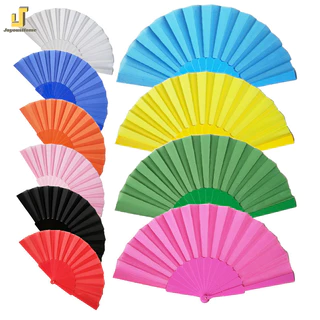 พัด พัดพับได้ พัดพลาสติก พัดสีแดง พัดจีน มี11สี 23CM