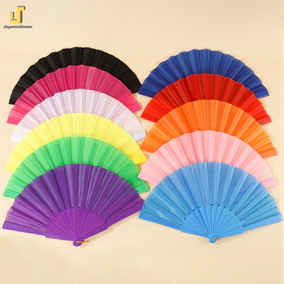 พัด พัดพับได้ พัดพลาสติก พัดสีแดง พัดจีน มี11สี 23CM